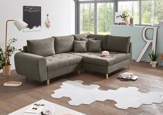 Alice Ecksofa 249x175 cm Schlamm (Grau-Braun)