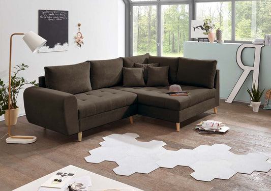 Alice Ecksofa 249x175 cm Stone (Braun-Grau)