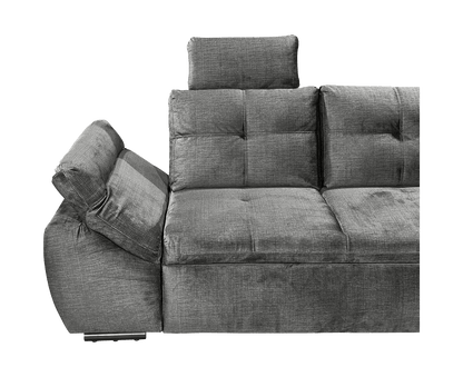 Alija Ecksofa Longchair 275 x 170 cm, mit Schlaffunktion Grau