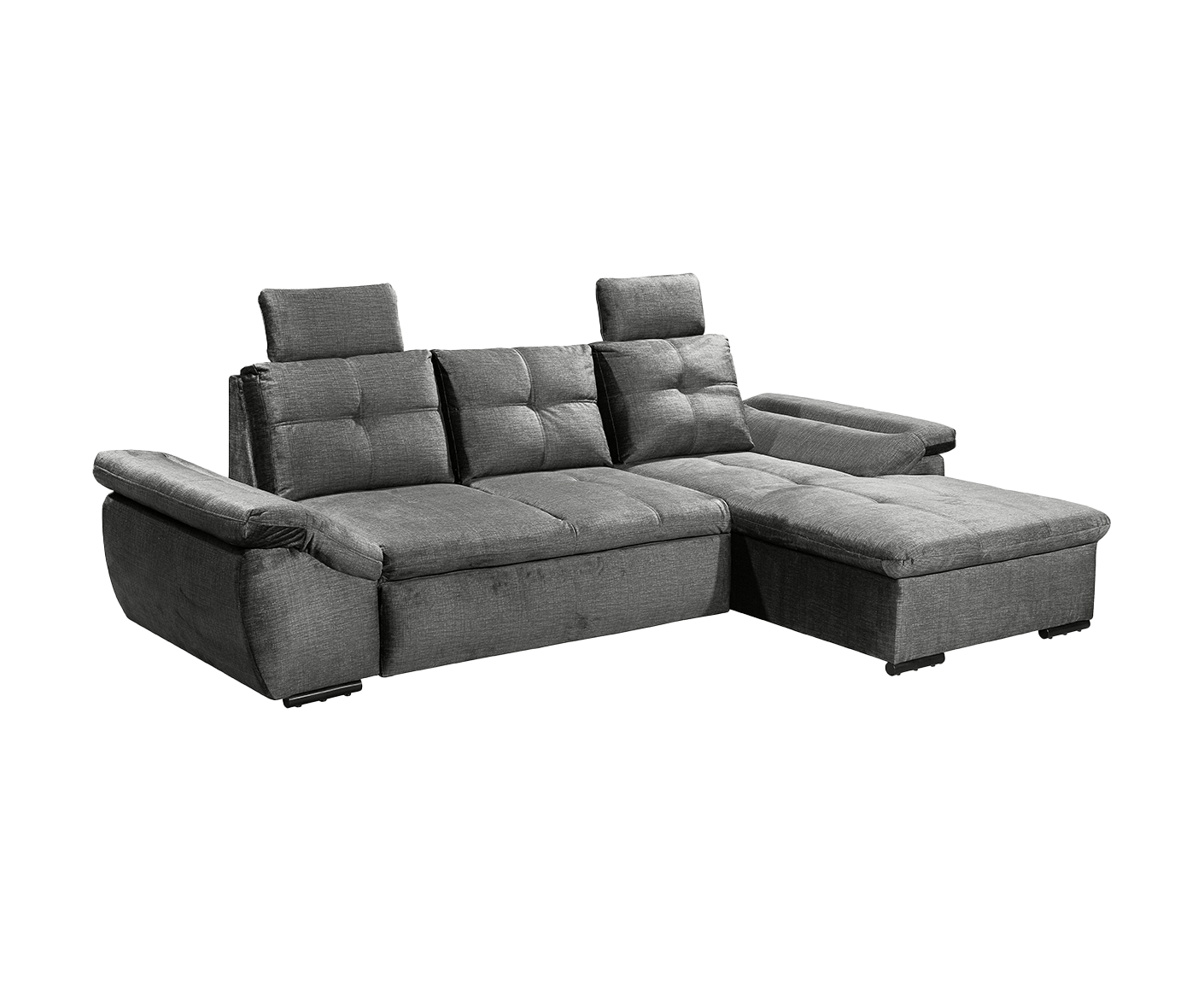 Alija Ecksofa Longchair 275 x 170 cm, mit Schlaffunktion Grau