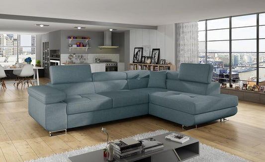 Anton I Ecksofa 275 x 202 cm Blau (Webstoff)