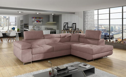 Anton I Ecksofa 275 x 202 cm Altrosa (Velour)