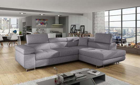 Anton I Ecksofa 275 x 202 cm Grau (Webstoff - Sawana)