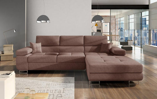 Armando Ecksofa 280 x 205 cm Rot (Webstoff)