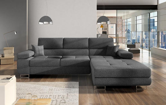 Armando Ecksofa 280 x 205 cm Anthrazit (Webstoff)