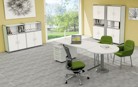 ARTLINE TYP4 Komplettbüro Büro Komplettset Office Weiß - Froschkönig24