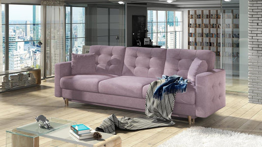 Asgard Schlafsofa 235x95 cm Lila (Velour)