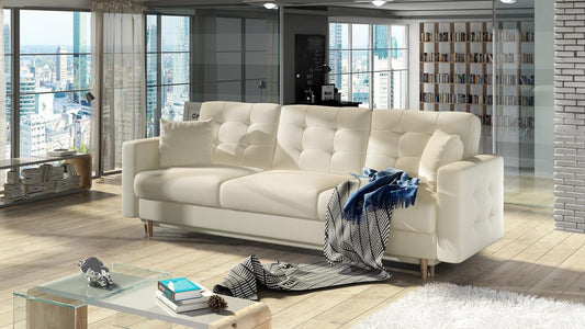 Asgard Schlafsofa 235x95 cm Beige (Kunstleder)