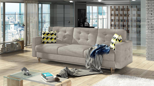 Asgard Schlafsofa 235x95 cm Beige (Webstoff)