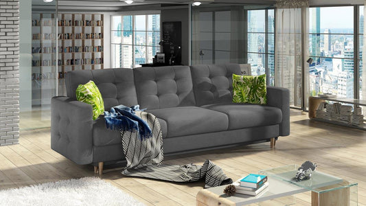 Asgard Schlafsofa 235x95 cm Grau (Webstoff)