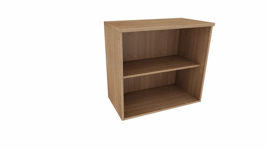 E10 Aufsatzschrank für Aktenregal 2 Ordnerhöhen, 80 cm Breit, Kirsche Tabako