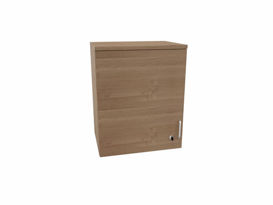 E10 Aufsatzschrank mit Flügeltür, 2 Ordnerhöhen, 60 cm Breite, Kirsche Tabako