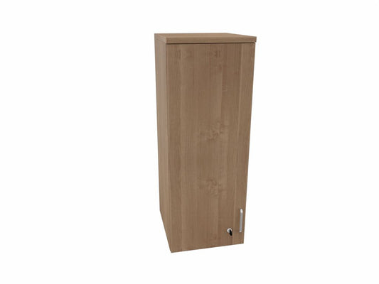 E10 Aufsatzschrank mit Flügeltür, 3 Ordnerhöhen, 40 cm Breite, Kirsche Tabako