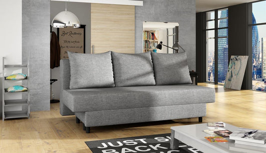 Amaza Schlafsofa 190x82 cm Grau (Webstoff)