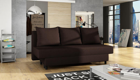 Amaza Schlafsofa 190x82 cm Braun (Webstoff)