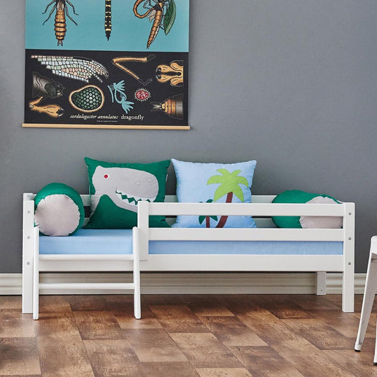 Eco Dream Kinderbett 70x160 cm mit Treppe & Rausfallschutz Weiß