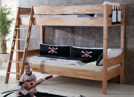 Etagenbett STEFAN Hochbett Stockbett Kinderzimmer Buche - Froschkönig24