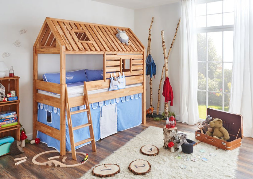 Spielbett Tom´s Hütte 20595 Stoffset Blau/Boy - Froschkönig24