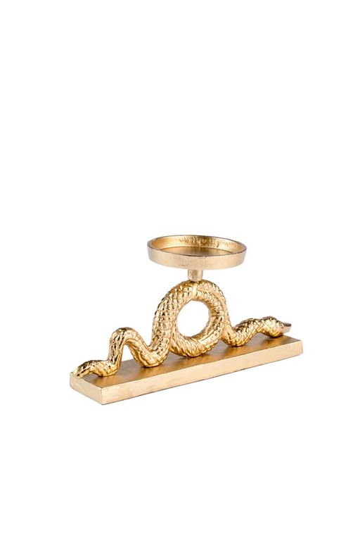 KEEP THE SNAKES AWAY Block-Kerzenhalter Gold