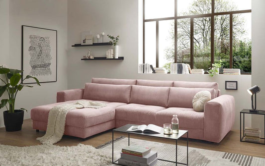 Barura Ecksofa 333 x 194 cm Rosa