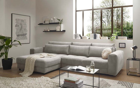 Barura Ecksofa 333 x 194 cm Hellgrau