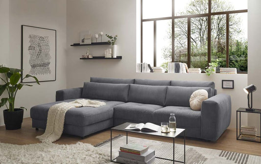 Barura Ecksofa 333 x 194 cm Dunkelgrau