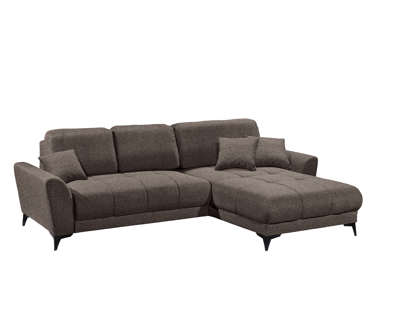 Bern Ecksofa 281 x 189 cm, mit Schlaffunktion und Bettkasten Espresso