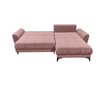 Bern Ecksofa 281 x 189 cm, mit Schlaffunktion und Bettkasten Rosa