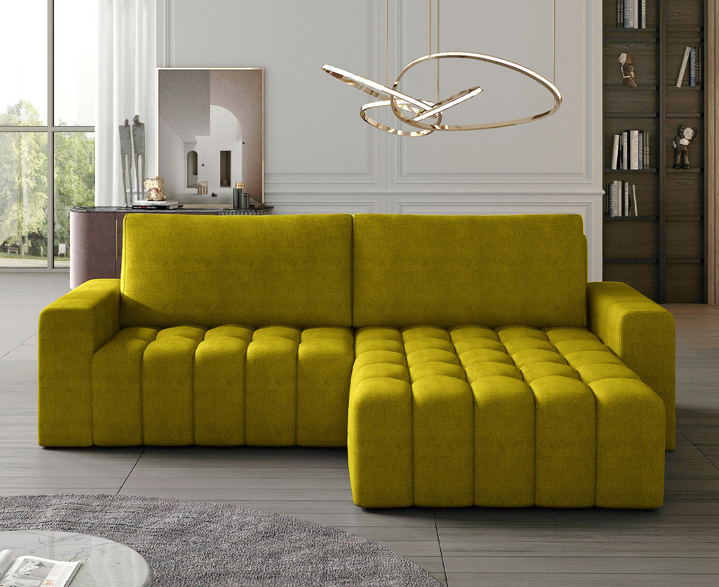 Bonett Ecksofa 250 x 175 cm, Microvelour