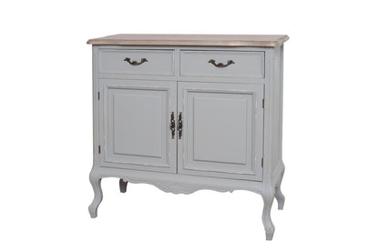 Catania Massivholz Sideboard 88 cm Paulownia Hellgrau / Hellbraun