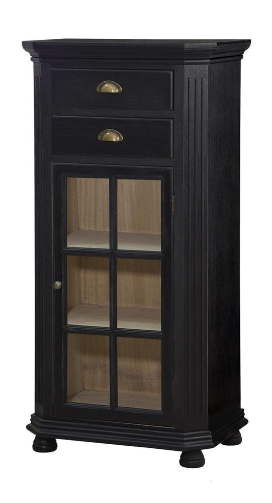 Cesena Massivholz Highboard Paulownia Schwarz