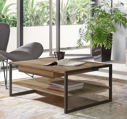 COFFEE TABLES Couchtisch 111 x 60 cm Stabeiche