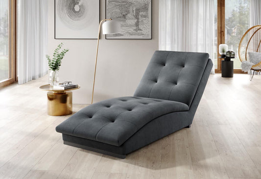 Doro Relaxliege 170x85 cm Grau (Samt - Matt)