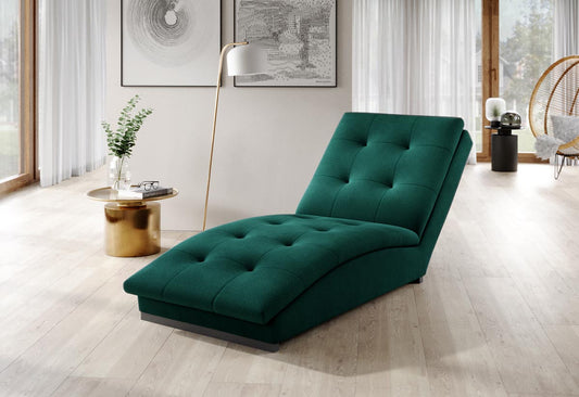 Doro Relaxliege 170x85 cm Dunkelgrün (Velour - Samt)