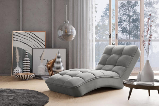 Loren Relaxliege 170x85 cm Grau (Webstoff)