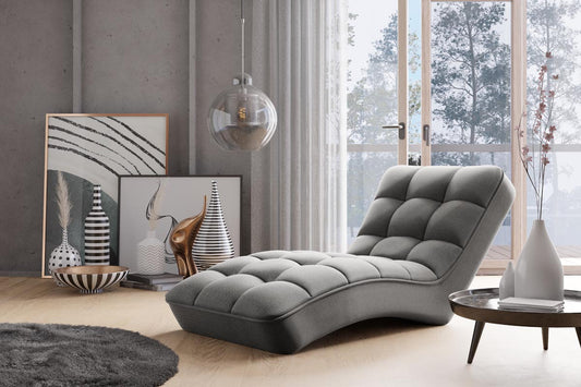 Loren Relaxliege 170x85 cm Grau (Webstoff - Vero)