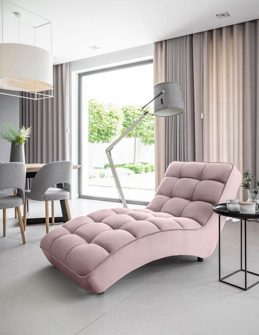 Loren Relaxliege 170x85 cm Pink (Samt)