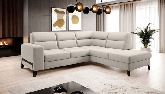 Cassara Ecksofa 277 x 237 cm inkl. Liegefunktion, Beige (Webstoff - Inari)