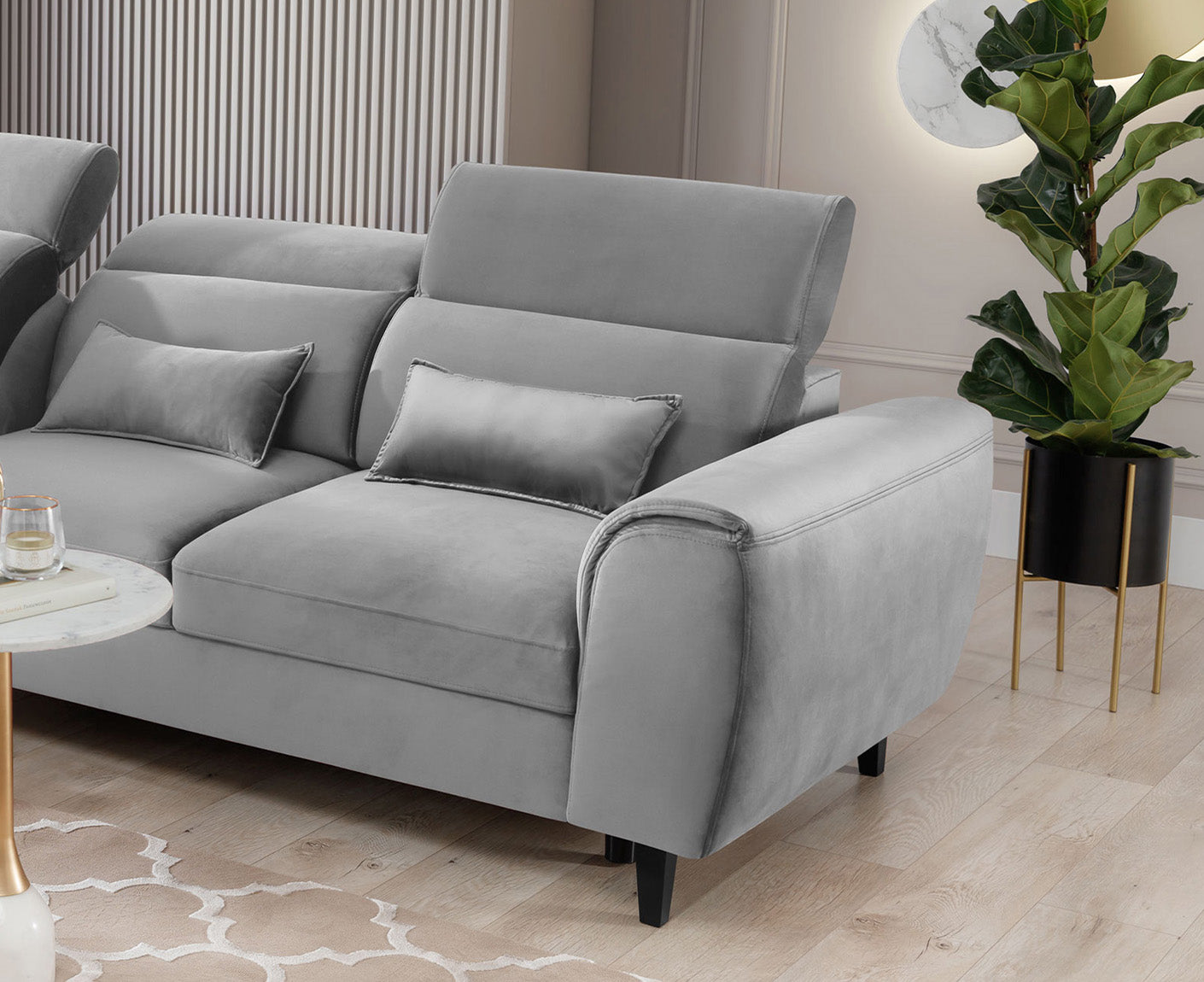 Foble Ecksofa 267x196 cm, mit Schlaffunktion und Bettkasten