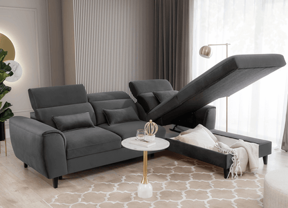 Foble Ecksofa 267x196 cm, mit Schlaffunktion und Bettkasten