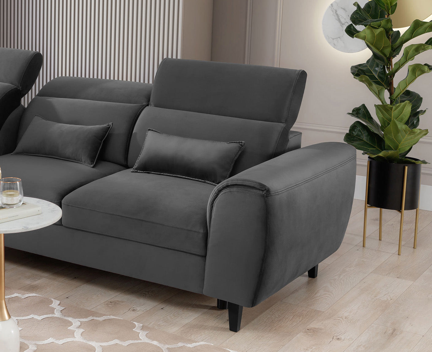 Foble Ecksofa 267x196 cm, mit Schlaffunktion und Bettkasten