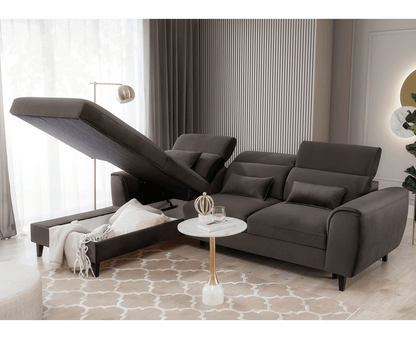 Foble Ecksofa 267x196 cm, mit Schlaffunktion und Bettkasten