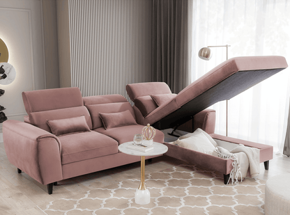 Foble Ecksofa 267x196 cm, mit Schlaffunktion und Bettkasten