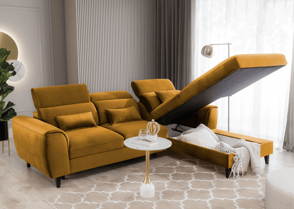 Foble Ecksofa 267x196 cm, mit Schlaffunktion und Bettkasten