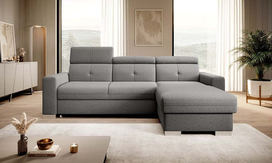 Fresia Ecksofa 247 x 176 cm Anthrazit (Velour)