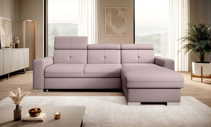 Fresia Ecksofa 247 x 176 cm Rosa (Velour)