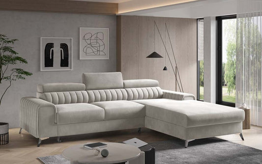 Grayson Ecksofa 278 x 205 cm Beige (Webstoff)