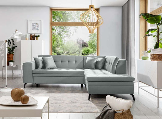 Lanvin Ecksofa 260 x 210 cm Grau (Kunstleder - Savoi)