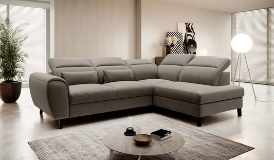 Noble Ecksofa 255 x 201 Braun (Webstoff - Vero)