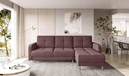 Roxi Ecksofa 240 x 165 cm Rosa (Webstoff)